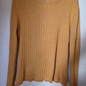 Ribbed  Long Sleeve Top GREAT FALL COLOR